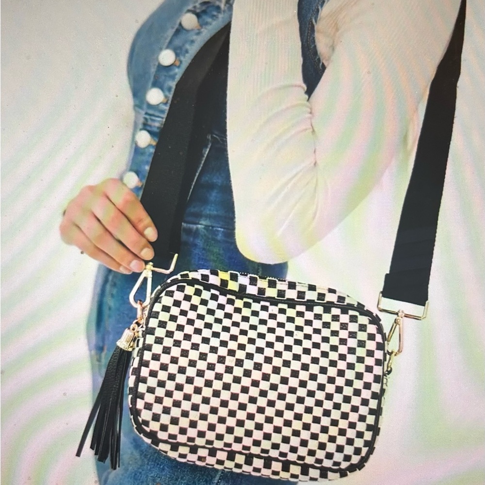 Woven Willow Camera Crossbody Bag